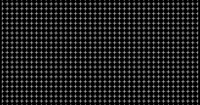 plus sign rotation pattern background. Medical healthcare science and technology background. Abstract pattern, details stream 4K background loop