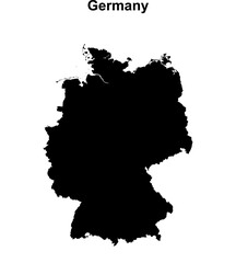 Fototapeta premium Germany blank outline map design