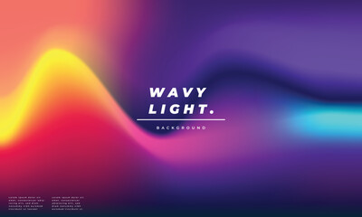 Wavy light gradient mesh background. Fluid glowing lines template. Creative blurred and colorful backdrop layout. Suitable for advertisement, landing page, social media template, or branding.