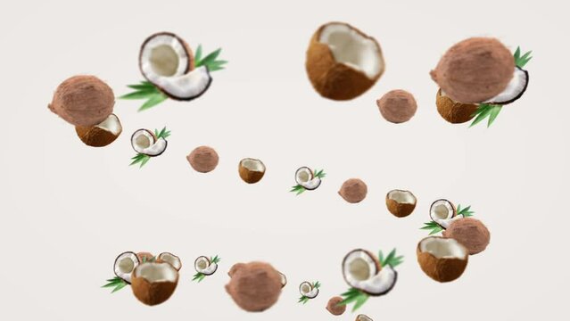 coconut vortex video, coconut juice background video