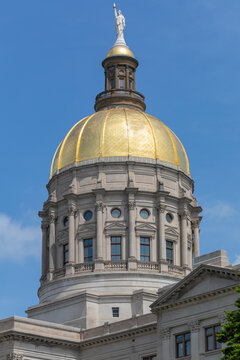 The Golden Dome of the Atlanta Georgia State Capitol Building 