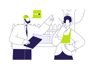 Landscape evaluation abstract concept vector illustration.