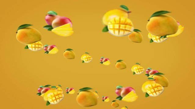 mango vortex video, mango juice background