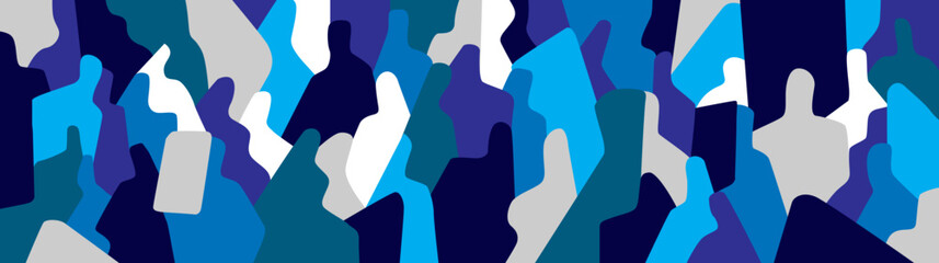 internet people social network abstract vector illustration , group of people multicolored silhouettes