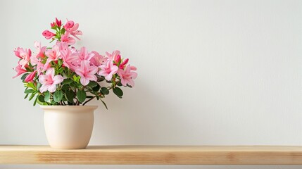 Azalea flower background with copy space.