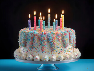 A Vibrant Birthday Cake Extravaganza.