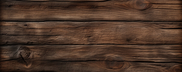 Rough wooden texture background, brown old wood planks, generated by ai
