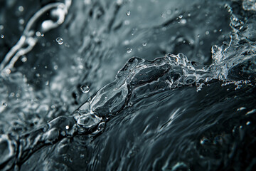 Water background with ripples and splashes