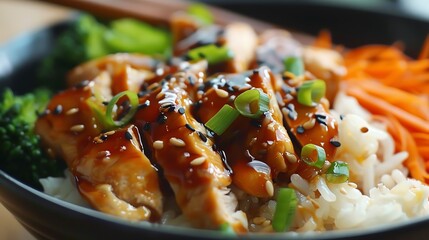 Close-up of delicious grilled chicken slices