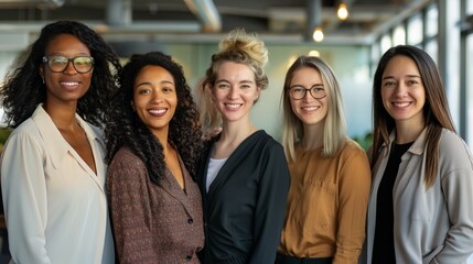 group of multiracial diverse mid age woman at work, equality and cooperation concept