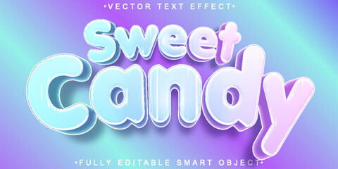 Soft Shiny Colorful Sweet Candy Vector Fully Editable Smart Object Text Effect