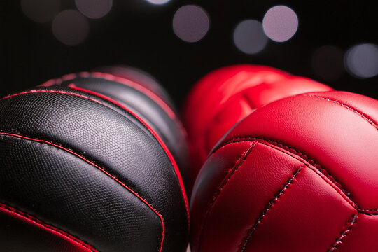 red and black volleyball