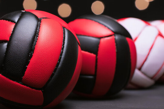 red and black volleyball