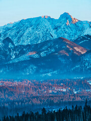 View of the Tatra Mountains and Giewont