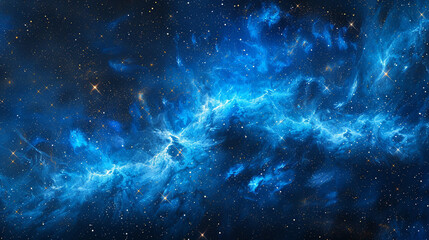 Blue Nebula Unveiling Cosmic Serenity and Celestial Beauty in Spectacular Detail