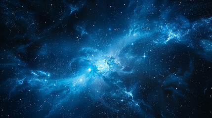 Blue Nebula Unveiling Cosmic Serenity and Celestial Beauty in Spectacular Detail