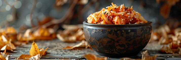 Gat kimchi, fresh foods in minimal style