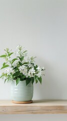 Fototapeta premium Jasmine background with copy space. Valentines day, mothers day, women's day concept.