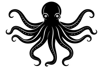 octopus vector silhouette illustration