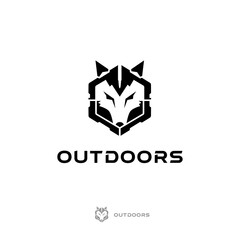 A unique vector logo merging a wolf and crosshair, symbolizing hunting and outdoor pursuits. It embodies precision, strength, and a love for nature.