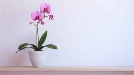 Orchid background with copy space. Valentines day, mothers day, women's day concept.