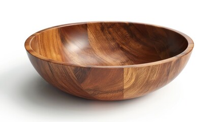 Isolated wooden empty kitchen bowl