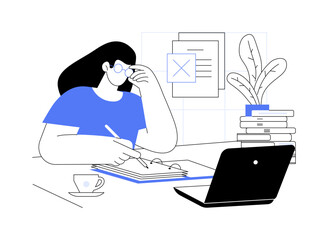 Difficulty with taxes isolated cartoon vector illustrations.