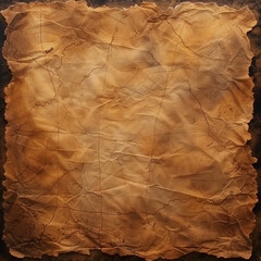 an old, weathered, and cracked piece of parchment or paper. It has a vintage appearance with rough textural creases, stains, discoloration, giving it an aged, antique feel - blank background, map