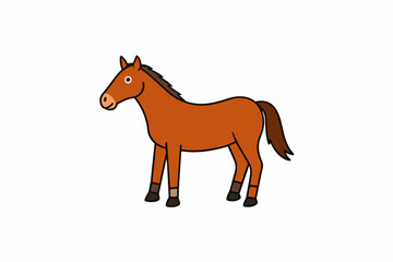 horse cartoon vector illustration