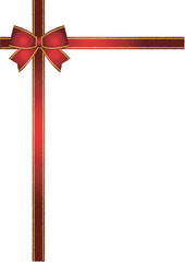 赤いリボンのクリスマスフレーム 縦