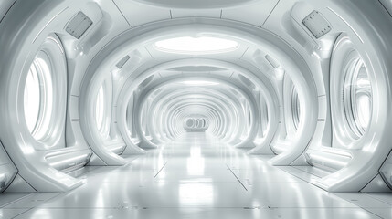 Obraz premium white futuristic building texture, abstract curves pattern. Wall Art Design for Home Decor, 4K Wallpaper and Background for desktop, laptop, Computer, Tablet, Mobile Cell Phone, Smartphone, Cellphone