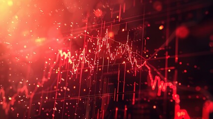Obraz premium An abstract digital chart forms the backdrop, displaying stock business graphs, statistics, and diagrams illustrating data exchange within finance, trends, and trade in the economy