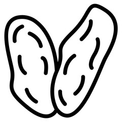 Date Fruit Icon - Date Fruit  Icon. Date Fruit  Icon Vector Design