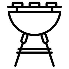 black BBQ Grill icon