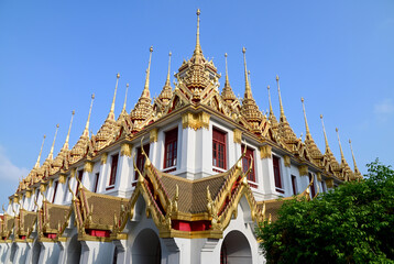 BANGKOK, THAILAND - May 15, 2024 : Wat Ratchanatdaram Temple 