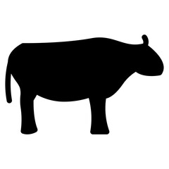 Cow graphic icon. Cow  icon isolated on white background. Vector illustration