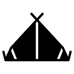 Tent Icon Design Vector Symbol Camp Travel Event