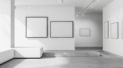 A white room with a white couch and a white wall