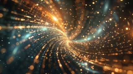 As they glide the particles create tiny ripples in the Higgs field undulating with the energy of their mass.