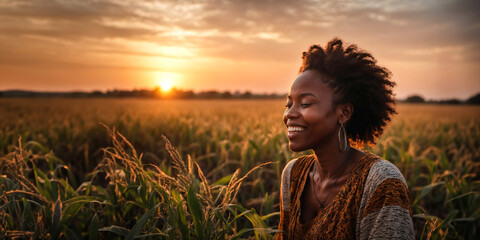 Cultura Afro em Foco: A Alegria e a Resplandecência de um Sorriso ao Ar Livre