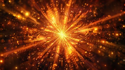 Naklejka premium Cosmic Fire: A Spectacle of Starbursts in Space