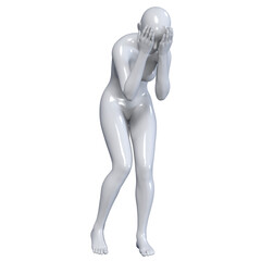 3d human figure Mannequin with a body 3D Render isolated illustration