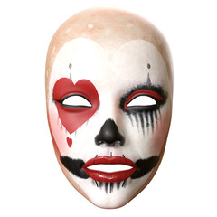 Mask Face Clown realistic isolated 3d rendered illustration