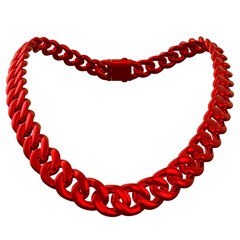 Modern Chain Necklace Fashion Jewelery isolated 3d rendered illustration