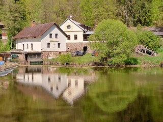Obraz premium mill on the river Luznice