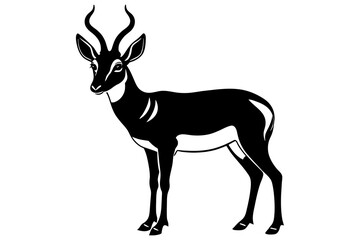 pronghorn vector silhouette illustration