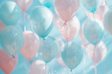 Party balloons background in varied themes. Perfect for birthdays, celebrations and joyful occasions.