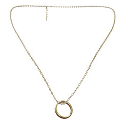 Necklace Ring Chain Female Fashion Jewelery isolated 3d rendered illustration