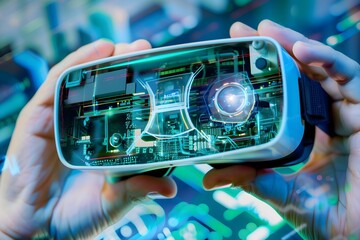 Abstract future technology, user interface, data flow