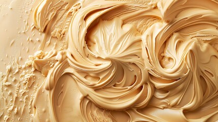 A closeup of Peanut butter swirl ice cream